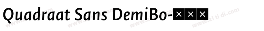 Quadraat Sans DemiBo字体转换